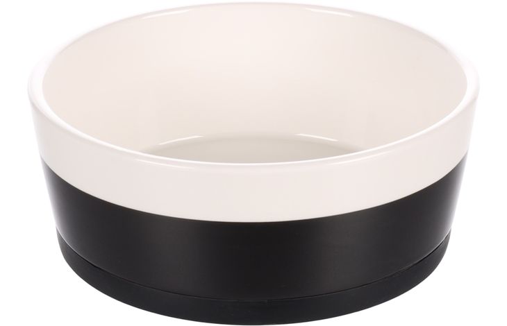 Bowl Dog Duke Ceramic Non-Slip Black/White 18cm