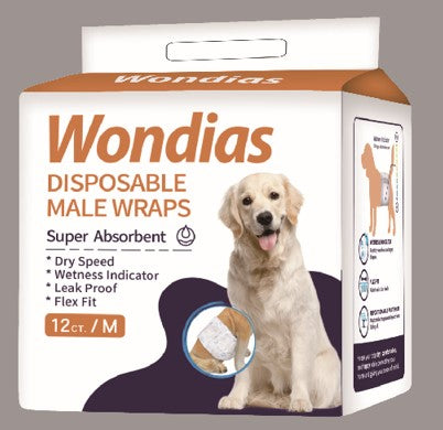 Wondias Male Dog Wrap Medium