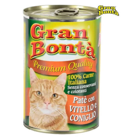 Gran Bonta Cat Pate Veal/Rabbit 24x400g 1 x 24pc